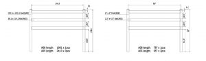 3 Rail Technical Drawing