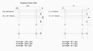 Portable rail technical drawing watt plastics