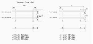 Portable Rail technical drawing